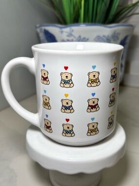 Vintage Sandra Boynton "Beary Best" Teddy Bear & Hearts Coffee Mug 80s/90s
